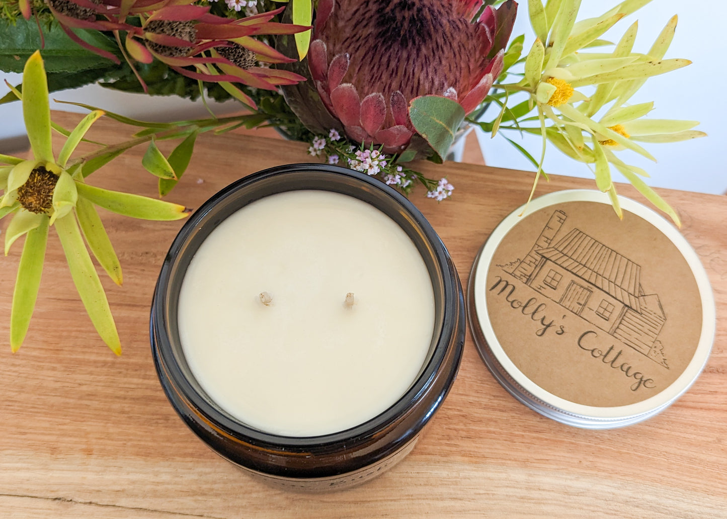Double Wick Handpoured Soy Candle 500g